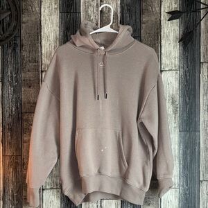 Reebok Taupe Oversized Small Hoodie Sweatshirt Women’s